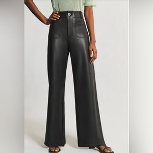 The Colette Wide Leg faux leather pants